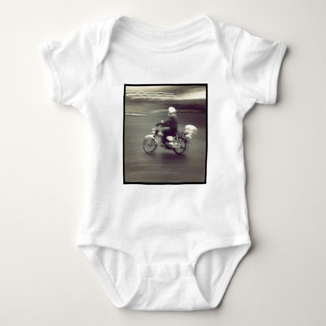 Body Para Bebê Foto Quadrada - Moto Rápida (Frente)