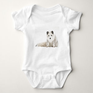 Body Para Bebê Fox ártico na neve