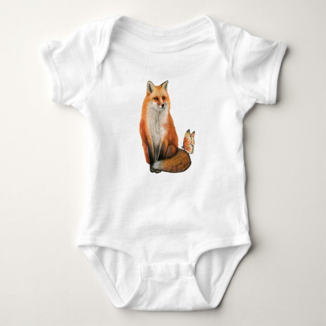 Body Para Bebê Fox e Flutter (Frente)