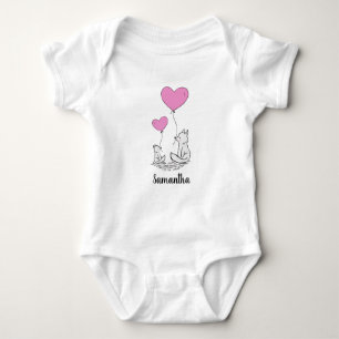Body Para Bebê Fox Love Design Baby Shirt