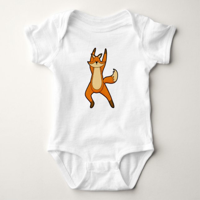 Body Para Bebê Fox no Yoga Stretching (Frente)