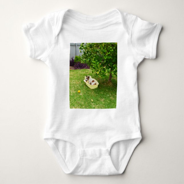 Body Para Bebê Fox Terrier Bathtime, Bebê Bodô (Frente)