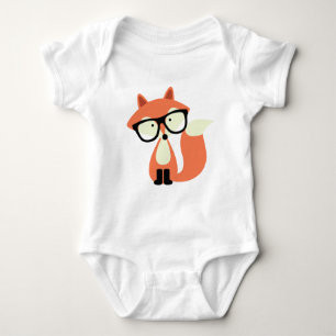Body Para Bebê Fox vermelho do hipster bonito