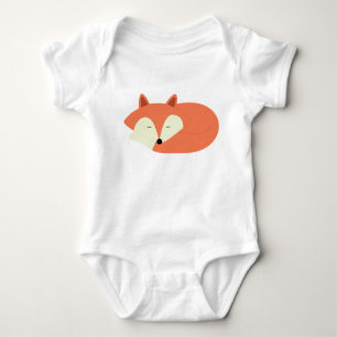 Body Para Bebê Fox vermelho sonolento