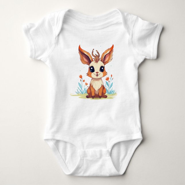 Body Para Bebê Foxy Jacalope (Frente)