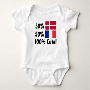 Body Para Bebê Francês 100% do dinamarquês 50% de 50% bonito