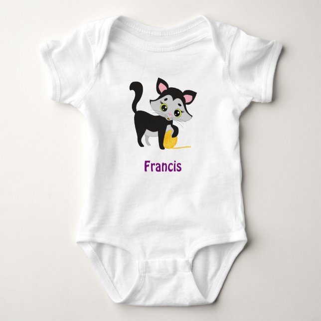 Body Para Bebê FRANCIS baby boy name roupa engraçada (Frente)