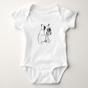 Body Para Bebê Franco Bulldog Puppy Drapy Jersey Bebê
