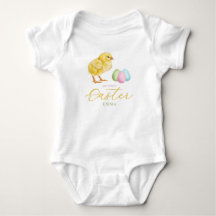Frango e Ovos de Pastel Com Nome do Bebê 1º Páscoa