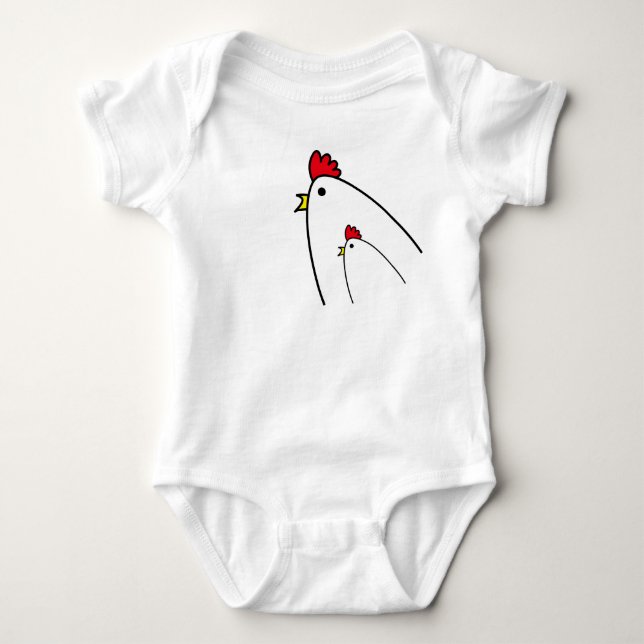 Body Para Bebê Frangos (Frente)