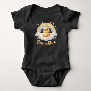 Body Para Bebê Franguinho Ensolarado – Nascido para Brilhar