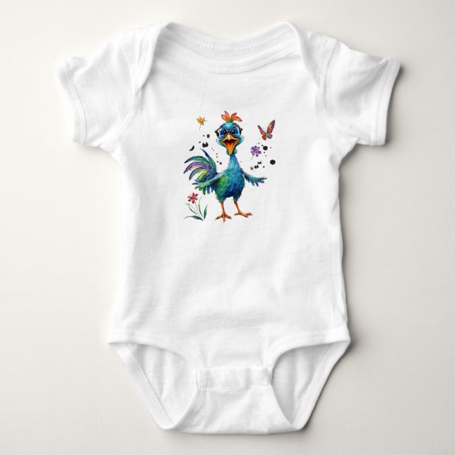 Body Para Bebê Franguinho Inteligente (Frente)