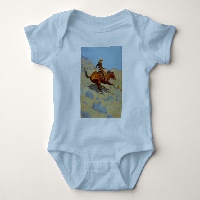 Body Para Bebê Frederic Remington's The Cowboy (1902) (Frente)