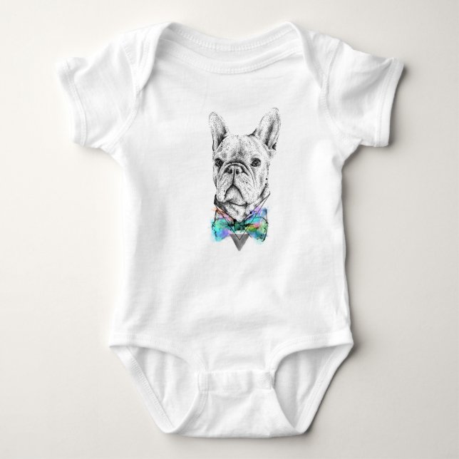 Body Para Bebê frenesi buldog baby onsie (Frente)