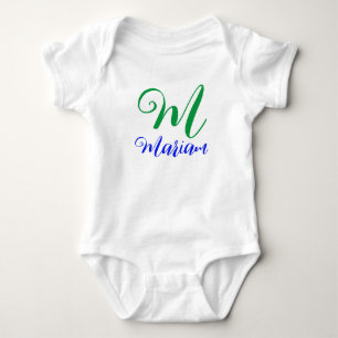 Body Para Bebê Frente e Verso Personalizados (Nome e Letra Inicia