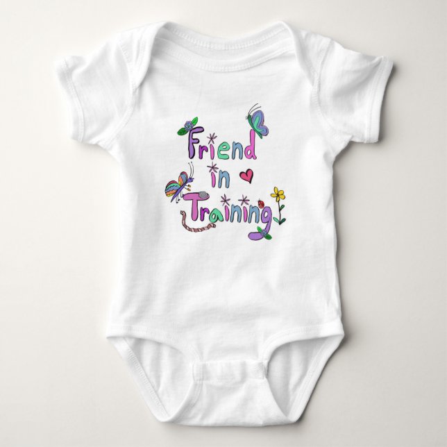 Body Para Bebê "Friend in Training" Light Pastel (Frente)