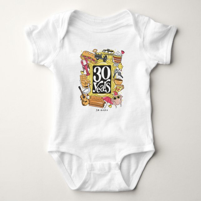 Body Para Bebê FRIENDS™ | 30 Anos Gráfico (Frente)