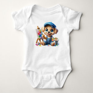 Body Para Bebê "frigideiras para crianças, bicho de aquarela engr