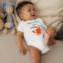 Frisbee Crab Beach Baby Personalizado