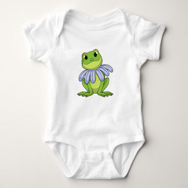 Body Para Bebê Frog with Daisy (Frente)