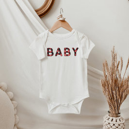 Body Para Bebê FROST Lumberjack Red Winter Flannel Baby