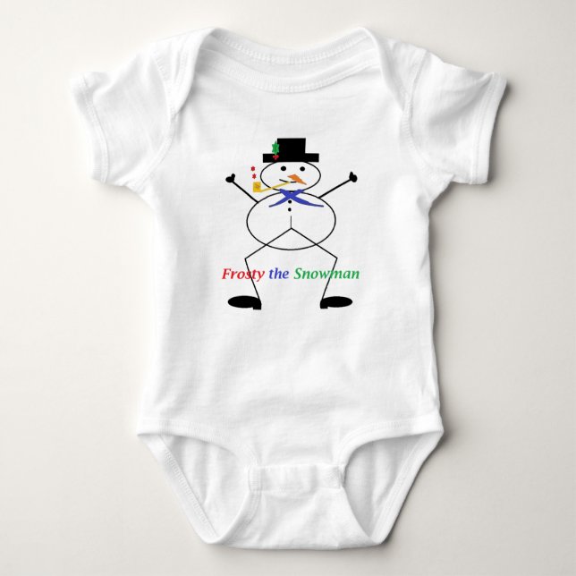 Body Para Bebê "Frosty the Snowman" (Frente)
