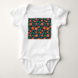 Body Para Bebê Fruta Laranja: Vintage Colorida Sem Olhos