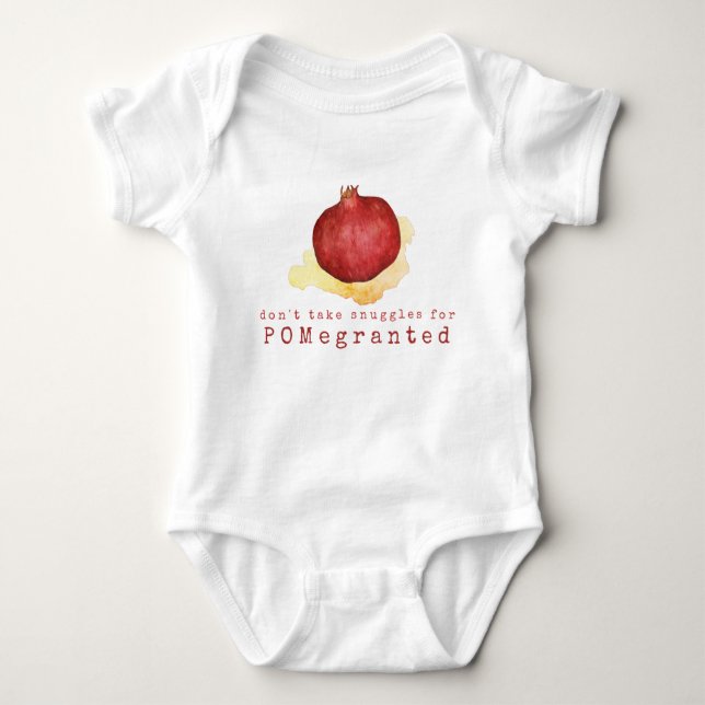 Body Para Bebê Fruta Pomegranato Bonito Fato De Bebê (Frente)