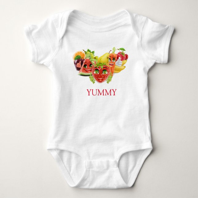 Body Para Bebê Frutas Deliciosas (Frente)