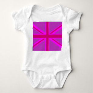 Body Para Bebê Fuchsia Union Jack
