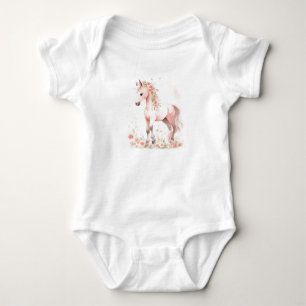 Body Para Bebê Fumos coloridos de bébé com flores