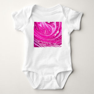 Body Para Bebê Fundo de pintura rosa mista.