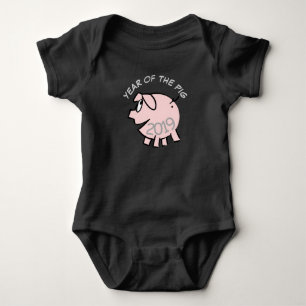 Body Para Bebê Funny 3 Cartoon Illustration Pig Rosa 2019 Baby B
