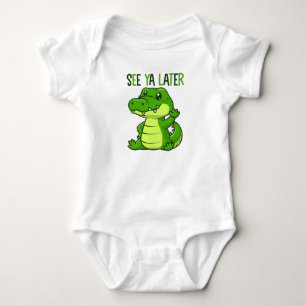 Body Para Bebê Funny Alligator
