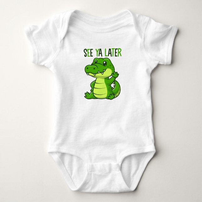 Body Para Bebê Funny Alligator (Frente)