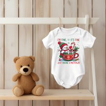 Funny Christmas Snowman Baby Bodysuit