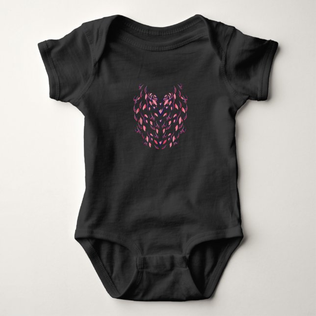Body Para Bebê Funny Flamingo Halloween Simples Pássaro Rosa Corp (Frente)