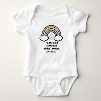 Body Para Bebê Funny "Gold at the End of the Tantrum" Rainbow