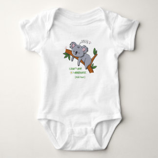 Body Para Bebê Funny Koala Hibernation - Sleepy Animal Quote for 