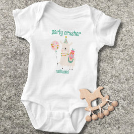 Body Para Bebê Funny Llama Party Crasher