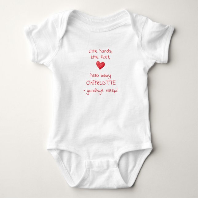 Body Para Bebê Funny Personalized Baby Gift, Hello Baby  (Frente)
