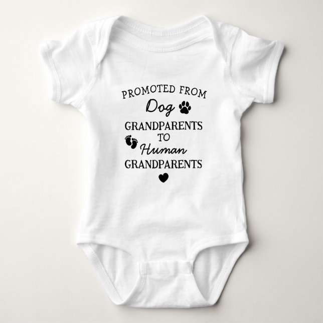 Body Para Bebê Funny Pregnancy Announcement for Grandparents (Frente)