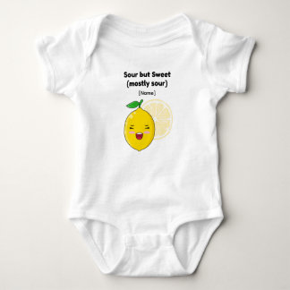 Body Para Bebê Funny "Sour but Sweet" Lemon Baby Shirt