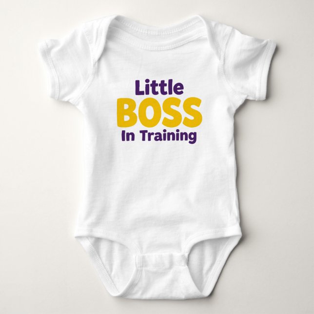 Body Para Bebê Funny Toddler Boss Cute Infant Phrase (Frente)