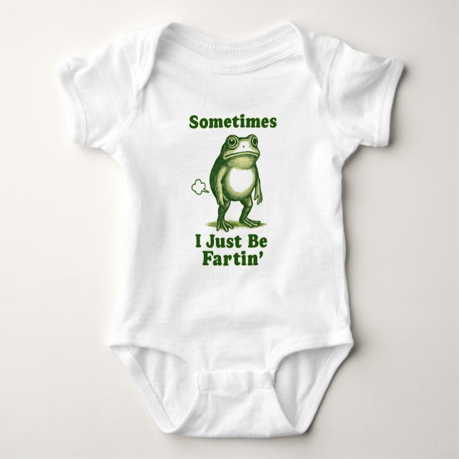 Body Para Bebê Funny Vintage Frog (Frente)