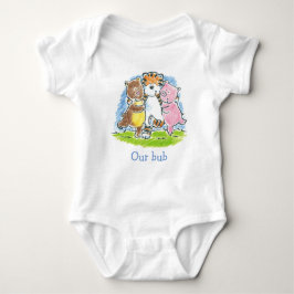 Body Para Bebê Furry Friends Trio Onsie