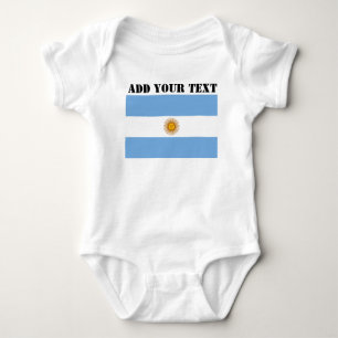 Body Para Bebê Futebol 2022 - Bandeira da Argentina