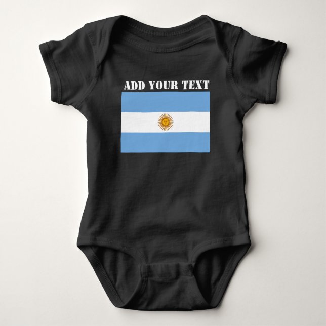 Body Para Bebê Futebol 2022 - Bandeira da Argentina (Frente)