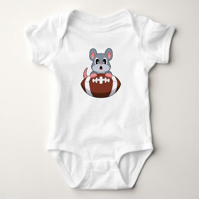 Body Para Bebê Futebol Americano de Rato (Frente)