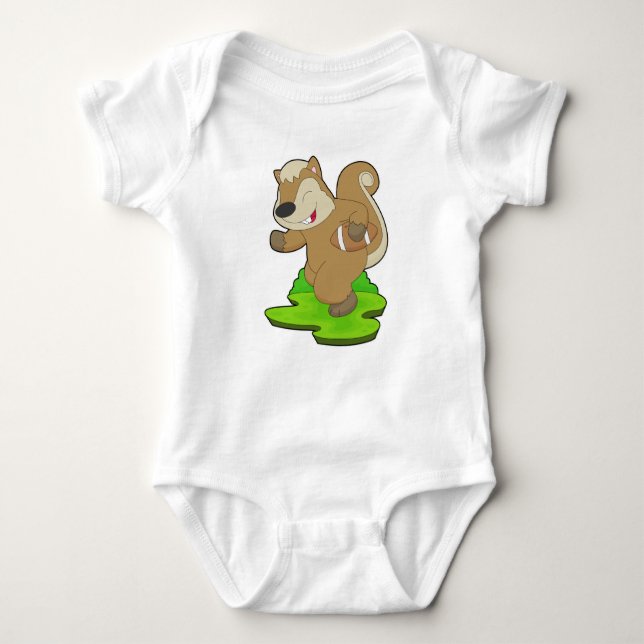 Body Para Bebê Futebol americano Squirrel (Frente)